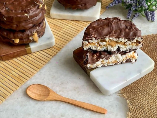ALFAJORES DE ARROZ CON CREMA DE ALMENDRA 🧡